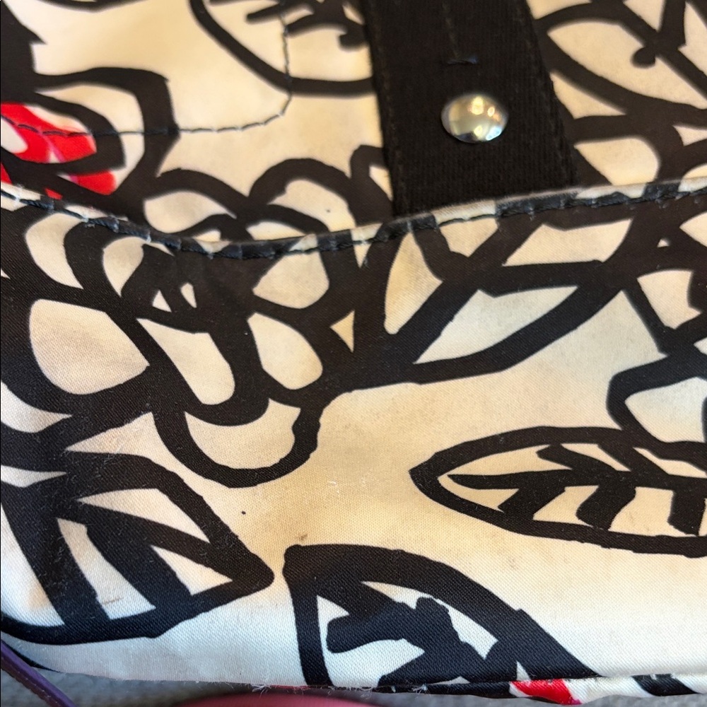 Rare Coach Glam Floral Tote Bag Black/White/Pink 💕🌺 - Picture 15 of 17